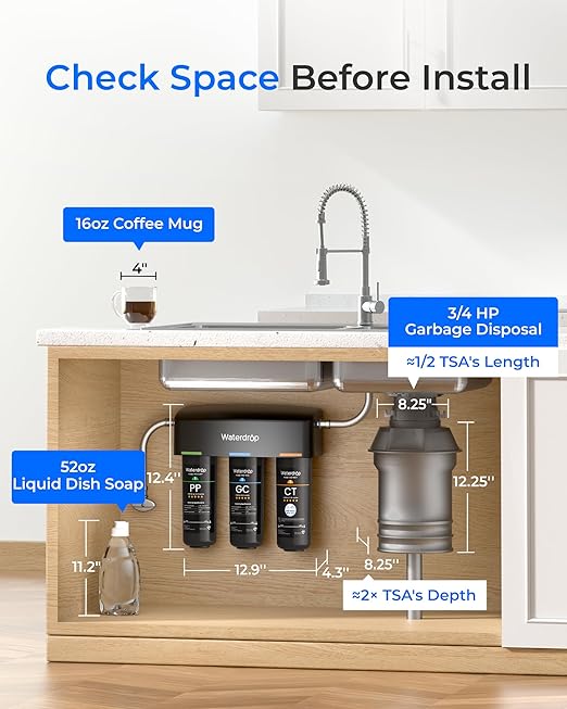 Waterdrop TSA 8 Layer Under Sink Water Filter System, Under Sink Water - Image 5