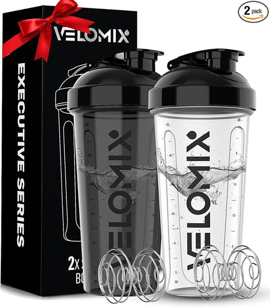 '-2 Pack- 28 oz Protein Shaker Bottles for Protein Mixes - 2x Wire Whisk | Leak Proof Shaker Cups for Protein Shakes | Bottle Pack | Shakers for Protein Shakes-(With Gift Box)-FlexoryFit