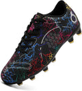 Boys' Soccer Shoes Kids Firm Ground Soccer Cleats Girls Athletic Sneakers Outdoor Turf Football Shoes for Little/Big Kid