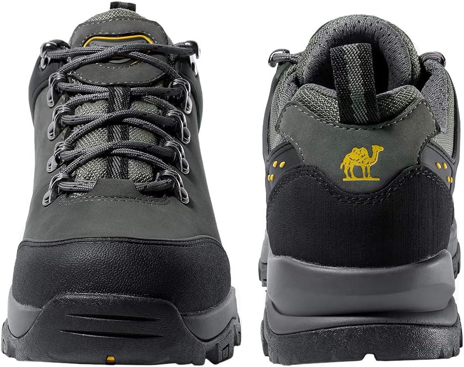 CAMEL CROWN Hiking Shoes Men Trekking Shoe Low Top Outdoor Walking Waterproof Leather Trail Sneakers