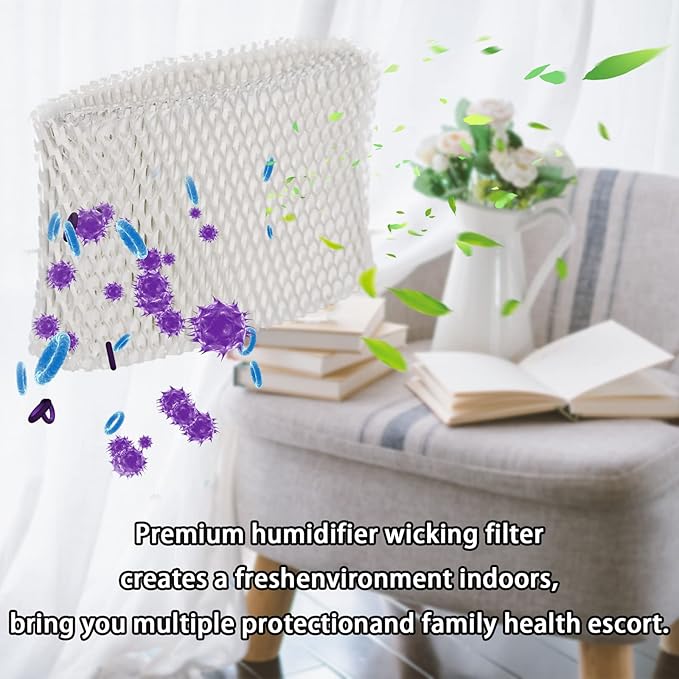 HIFROM 4Pack Replacement Humidifier Wick Filters Compatible with Kaz & Vicks 3020 V3100 V3500 V3600 V3800 V3900 Honeywell HCM-300T HCM-350 Humidifier WF2 & PWF2