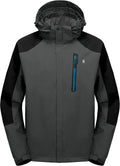 Little Donkey Andy Men's Waterproof Rain Jacket Outdoor Lightweight Hooded Raincoat for Hiking Golf Travel Fishing