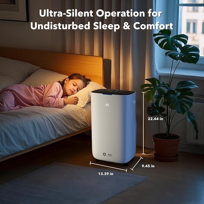 4500 Sq.Ft Smart Dehumidifier for Home, Max 80 Pint/D(Standard 53 Pint/D) Efficient Dehumidifier with Drain Hose, Intelligent Humidity, Timer, 1.71-Gallon Water Tank, for Basement, Bedroom, Bathroom