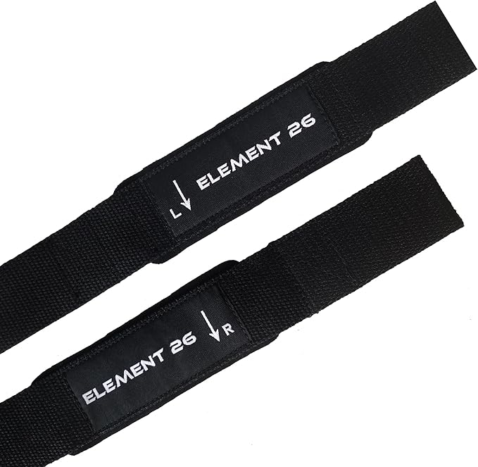 Element 26 Lifting Wrist Straps (Pair) With Guide - Weightlifting & Strength Training Straps for Men and Women-FlexoryFit