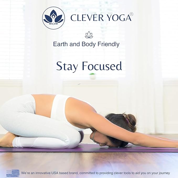 Clever Yoga Liquid Balance Thick Yoga Mat - Pro Exercise Yoga Mat with Non-Slip Surface for Home Gym, Earth-Friendly & Recyclable Pilates and Workout Pad Women & Men, 4.5 mm-FlexoryFit