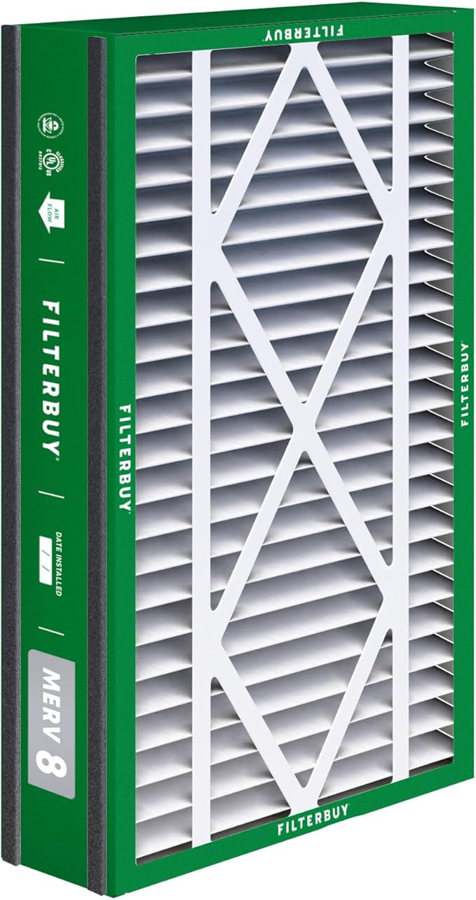 Filterbuy 16x25x5 Air Filter MERV 8 (MPR 700) Dust Defense Replacement (1-Pack), Pleated HVAC AC Furnace Filters for Trion Air Bear 255649-105 and More (Actual Size: 15.63 x 24.13 x 4.88)