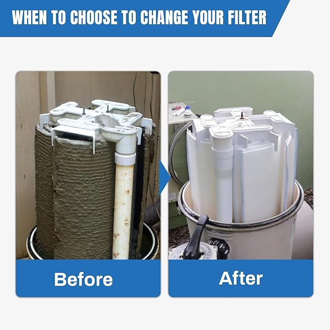 PFS3672 DE Grid Filter Compatible with FC-9560, FS-2006, DEX7200DA, DEX7200DS, 72 Sq.Ft DE Grid Swimming Pool Filter Cartridge, 7 Full + 1 Partial