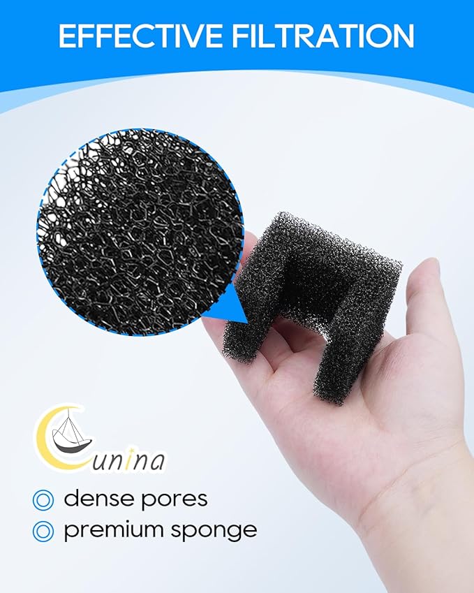8+8 Pack Cat Fountain Filter Replacement Kit Fit for Viva Pet Water Fountains for Cats and Dogs, Carbon Filters Compatible with PetSafe Outlast Fountain
