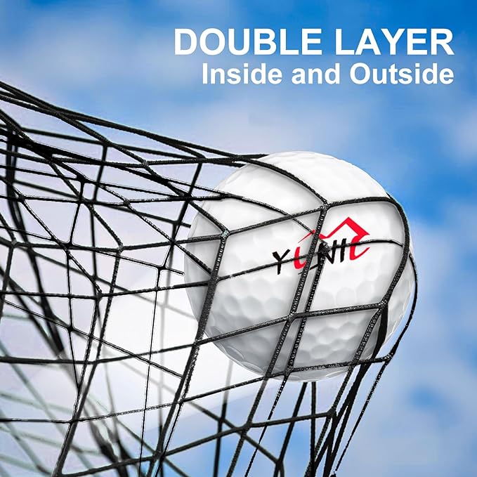 YUNIC Golf Driving Cage with Metal Frame - Choose Standard Hitting Target or Simulator Impact Screen