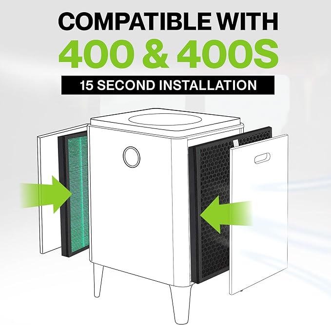 Coway Filter Replacement for 400/400S Airmega Max 2, High Performance True HEPA and Activated Carbon Filter for Air Purifier, 2-Pack