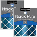 Nordic Pure 20x20x1 Pleated Air Filters MERV 7 Plus Carbon 2 Pack by NordicPure