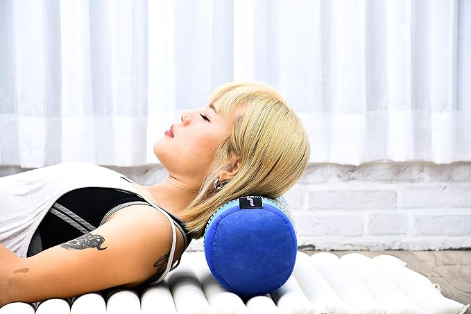 Leewadee Small Yoga Bolster – Shape-Retaining Cervical Neck Roll, Tube Pillow for Comfortable Reading, Kapok Filling, 22 x 6 x 6 inches-FlexoryFit