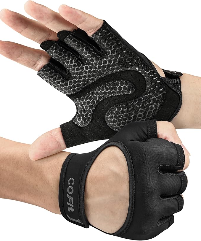 COFIT Breathable Workout Gloves, Antislip Weight Lifting Gym Gloves for Men Women, Superior Grip & Palm Protection for Weightlifting, Fitness, Exercise, Training-FlexoryFit
