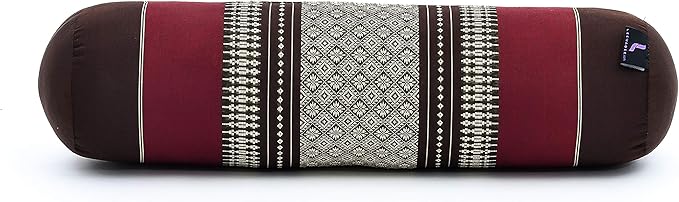 Leewadee Small Yoga Bolster – Shape-Retaining Cervical Neck Roll, Tube Pillow for Comfortable Reading, Kapok Filling, 22 x 6 x 6 inches-FlexoryFit