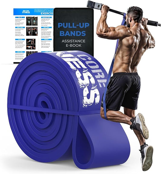 Pull Up Assistance Resistance Bands - Long Loop Power Bands for Men and Women - Strength Power Flexibility Training at Home & Gym - Ebooks & Workout Chart Included by Iron Core Fitness-FlexoryFit