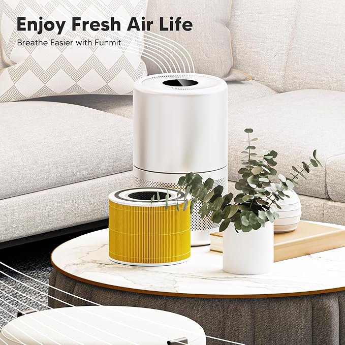 Core 300 Pet Care Replacement Filter for LEVOIT Core 300, Core 300S and Core 300-P Air Purifier, 3-in-1 H13 True HEPA Filter Replacement, Compared to Part # Core 300-RF-PA, 3 Pack, Yellow