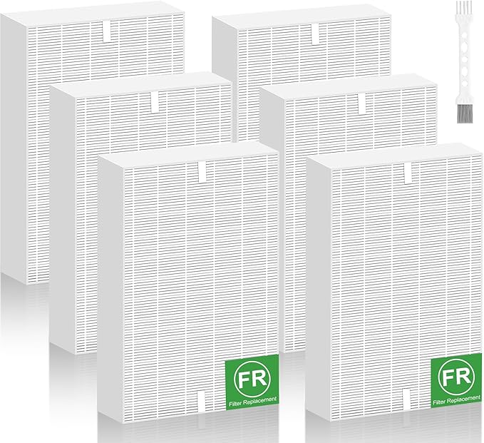 6 Pack Replacement Filters for Honeywell HPA300 HPA200 HPA100 Air Purifiers - Compatible with HPA300 HPA090 HPA250 Series - Filter R HRF-R3 HRF-R2 HRF-R1 - Honeywell Air Purifier Filter Kit