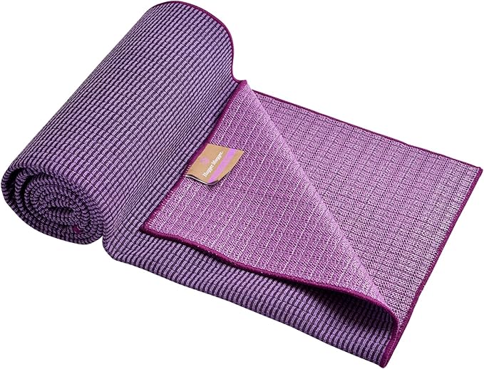 Hugger Mugger Yoga Towel - Ultraviolet - Soft, Absorbent, Fast Drying, Non-Slip Backing, use by iteself or Over a Yoga mat, hot Yoga, Helps with Slippery Hands and feet-FlexoryFit