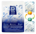 Dry & Dry Orange Indicating(Orange to Dark Green) Mixed Silica Gel Packets - Food Safe Rechargeable Silica Packets Desiccants Silica Gel Packs - 5 Packs (50 Gram)