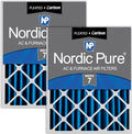 Nordic Pure 20x20x4 Pleated Air Filters MERV 7 Plus Carbon 2 Pack by NordicPure