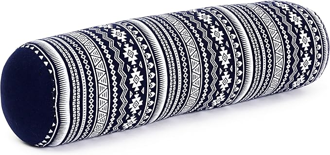 Leewadee Small Yoga Bolster – Shape-Retaining Cervical Neck Roll, Tube Pillow for Comfortable Reading, Kapok Filling, 22 x 6 x 6 inches-FlexoryFit