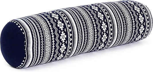 Leewadee Small Yoga Bolster – Shape-Retaining Cervical Neck Roll, Tube Pillow for Comfortable Reading, Kapok Filling, 22 x 6 x 6 inches-FlexoryFit