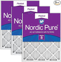 Nordic Pure 24x30x1 (23 1/2 x 29 1/2 x 3/4) Pleated MERV 8 Air Filters 3 Pack