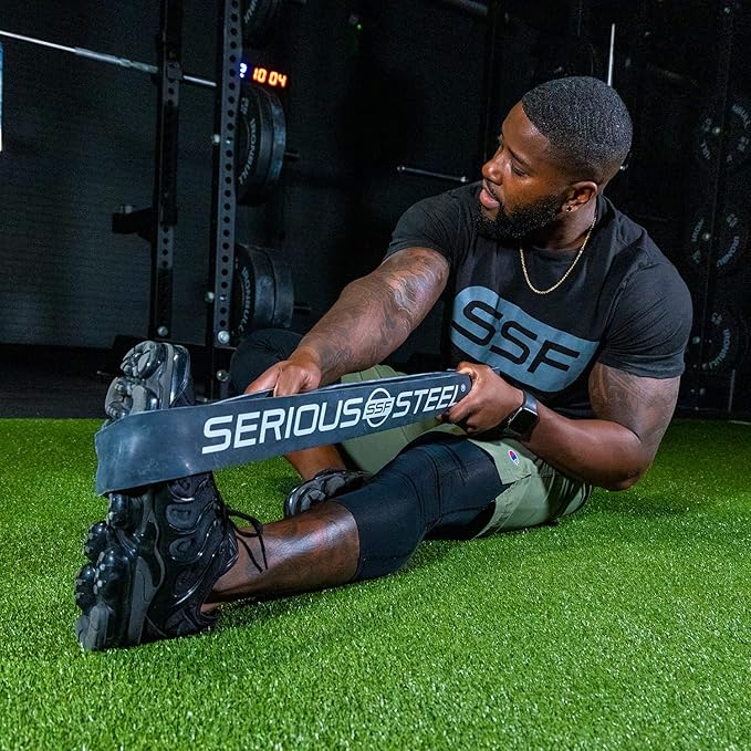 Serious Steel Fitness 32" Resistance Training Bands (Portable Exercise Band System Training Bands- Great for Individuals Under 5'10")-FlexoryFit