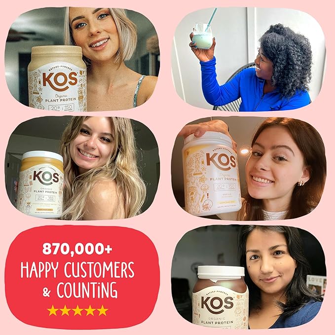 KOS Organic Plant Based Protein Powder - Strawberries & Cream - 28 Serving-FlexoryFit