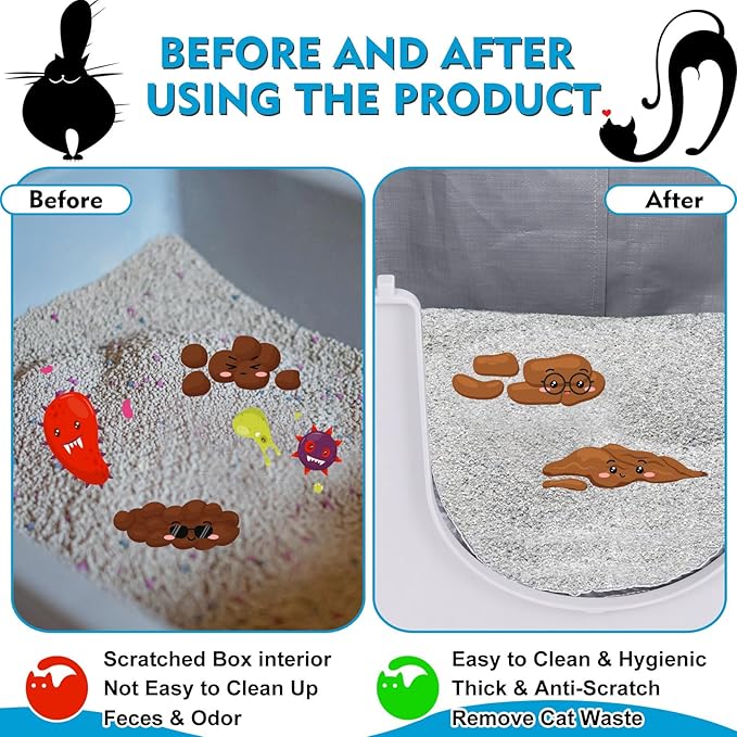 Liner F Compatible with Modkat Flip Litter Box - Reusable Liners for Flip Litter Box - Liner F for Cat Litter Box (2 Pack)