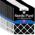 Nordic Pure 12x24x1 Pure Carbon Pleated Odor Reduction Furnace Air Filters 12 by NordicPure
