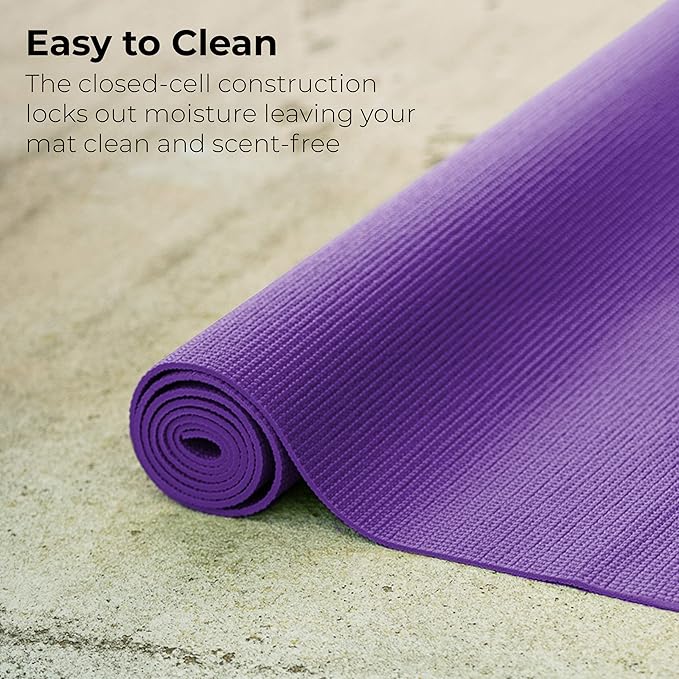 Hello Fit 10-Pack Yoga Mat, 68" x 24" Non Slip Exercise Mat, 4mm Thick Gym Mat for Fitness and Stretching, Bulk Non Toxic Yoga Mats for Schools and Studios-FlexoryFit