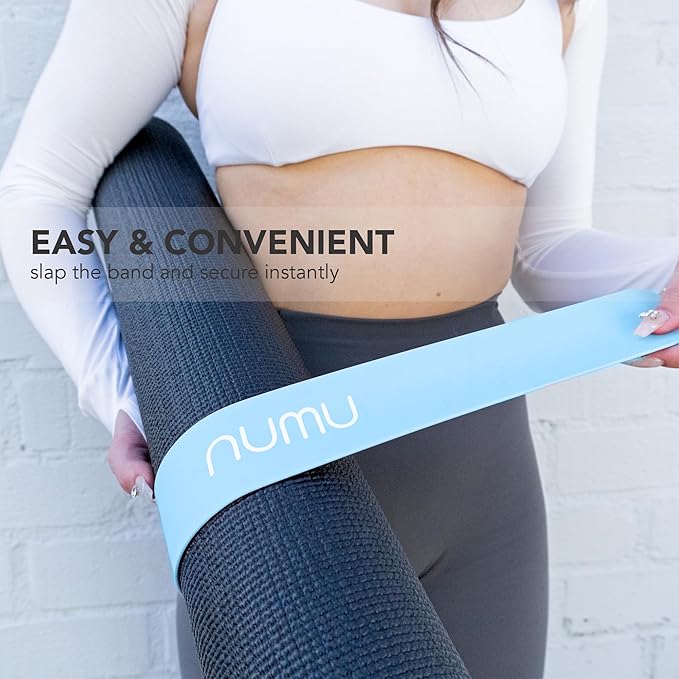 Numu Yoga Mat Strap Slap Band - Easy Snap On to Keep Exercise Mat Tightly Rolled and Secured for Yoga Mat Storage and Travel-FlexoryFit