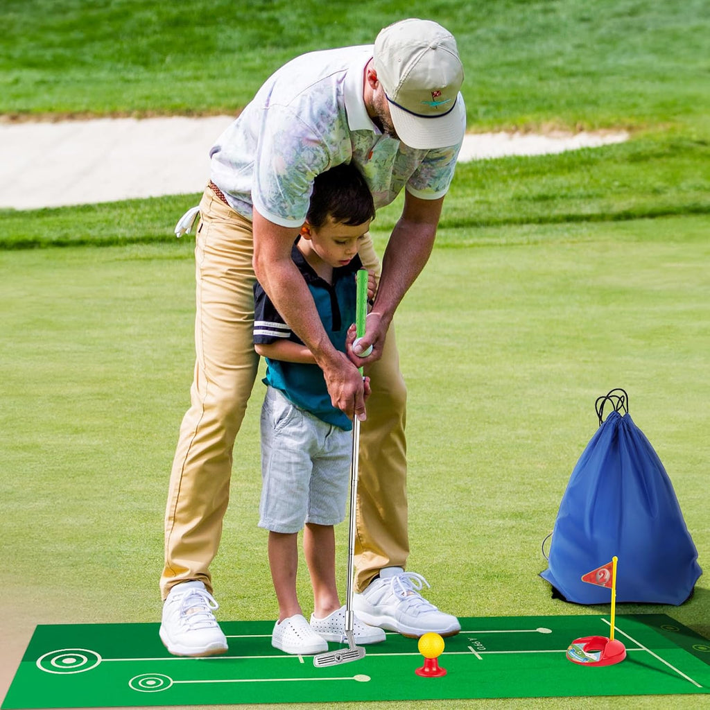 Liberry Kids Golf Clubs for 2 3 4 5 Years Old, Retractable Toddler Golf Set with Putting Mat & Storage Bag, Indoor and Outdoor Sports Golf Toys for Boys Girls