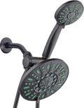 AquaDance Antimicrobial/Anti-Clog High-Pressure 30-setting Rainfall Shower Combo, Microban Nozzle Protection from Growth of Mold, Mildew & Bacteria, Oil-Rubbed Bronze Finish/Coral Green Jets