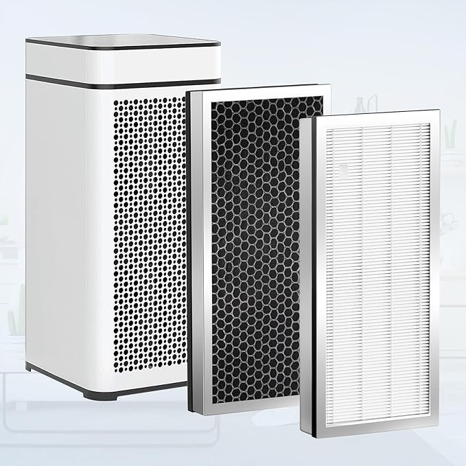 Replacement Filter 2 Pack Compatible with 40 Series Air Purifier,3-in-1 Filters, Contains H13 HEPA & Activated Carbon