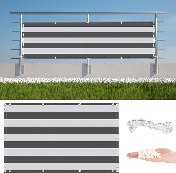 Privacy Screen Protector 3' x 29.5' Heavy Duty 165 GSM HDPE Privacy Fence Panels by AYLFBFU