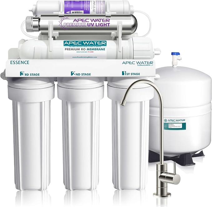 APEC Water ROES-PHUV75, 7-Stage Alkaline Under Sink Reverse Osmosis Water by APECWaterSystems