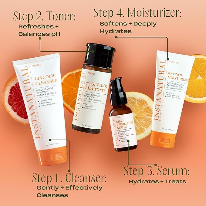 InstaNatural Retinol Moisturizer Nighttime Face Moisturizing Cream, Brightens and Reduces Signs of Aging, Wrinkles, Lines and Discoloration, with Vitamin C and Hyaluronic Acid, 3.4 Fl Oz-FlexoryFit