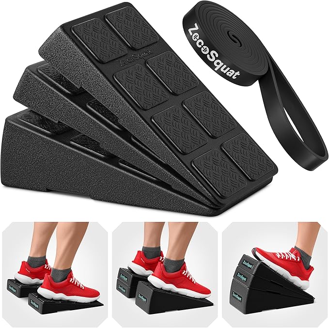 Squat Wedge - Squat Wedge Block 520 LBS Weight Capacity - Slant Board for Calf Stretching - Calf Stretcher Slant Board - yoga blocks-FlexoryFit
