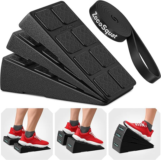 Squat Wedge - Squat Wedge Block 520 LBS Weight Capacity - Slant Board for Calf Stretching - Calf Stretcher Slant Board - yoga blocks-FlexoryFit