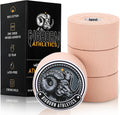 Bighorn Athletics Sports Tape | EZ-Tear Nude Athletic Tape for Wrist, Ankle & Foot Support | Zinc Oxide Infused & Latex-Free Adhesive, Breathable Cotton Fabric, 1.5-Inch x 45-Feet, 4 Rolls, Nude