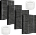 DerBlue 4pcs Wick Replacement Filter and 2pcs Top Fill Humidifier Replacement Filters Compatible with LEVOIT Superior 6000S Smart Evaporative Humidifier