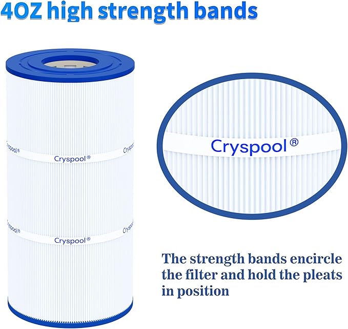 Cryspool® 08046 Filter Compatible with Hayward C900, CX900RE, C-900, PA90, Posi-Clear PXC-95, C-8409, Ultral-B6, PP-B6, FC-1292, 90 Sq. Ft Pool Filter Cartridge, 1 Pack