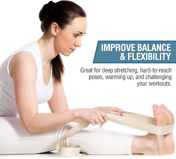 2-PACK or 5-PACK Yoga Exercise Adjustable Straps 8Ft | BONUS eBook | with Durable D-Ring For Pilates & Gym Workouts | Hold Poses, Stretch, Improve Flexibility & Maintain Balance-FlexoryFit