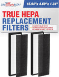 2 True HEPA Filters “Filter B” FLT4825 | Compatible with GermGuardian AC4825, AC4300, AC4900, AC4850 & AC4800 Series Air Purifiers by LifeSupplyUSA
