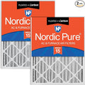 Nordic Pure 16x25x4 Pleated Air Filters MERV 15 Plus Carbon 2 Pack by NordicPure