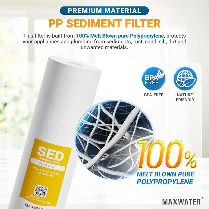 Max Water 1 Micron 20" x 4.5" Sediment Filter - Image 3