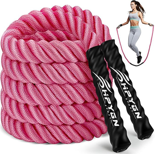 HPYGN Jump Rope, Weighted Jump Rope for Men women, 2.8lb 3.8lb 5lb Heavy Skipping Rope for Exercise, Adult Jumpropes for Home Workout, Improve Strength and Building Muscle,Total Body Workout Equipment-FlexoryFit