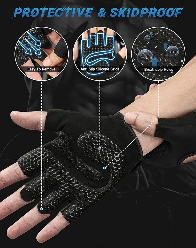 COFIT Breathable Workout Gloves, Antislip Weight Lifting Gym Gloves for Men Women, Superior Grip & Palm Protection for Weightlifting, Fitness, Exercise, Training-FlexoryFit